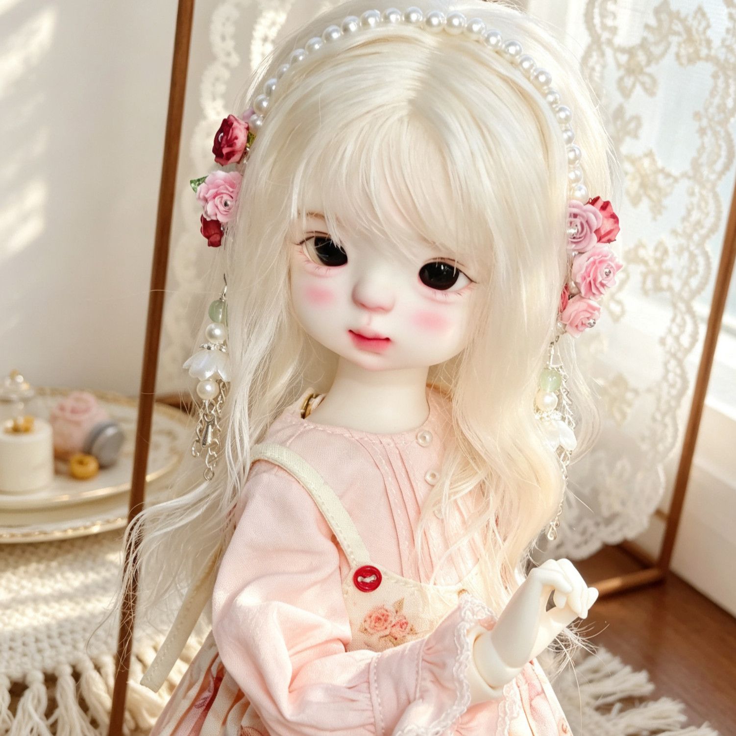Hand Made Pearl Flower Doll He - đánh giá và giá Vintage Collectible And Vintage Dolls